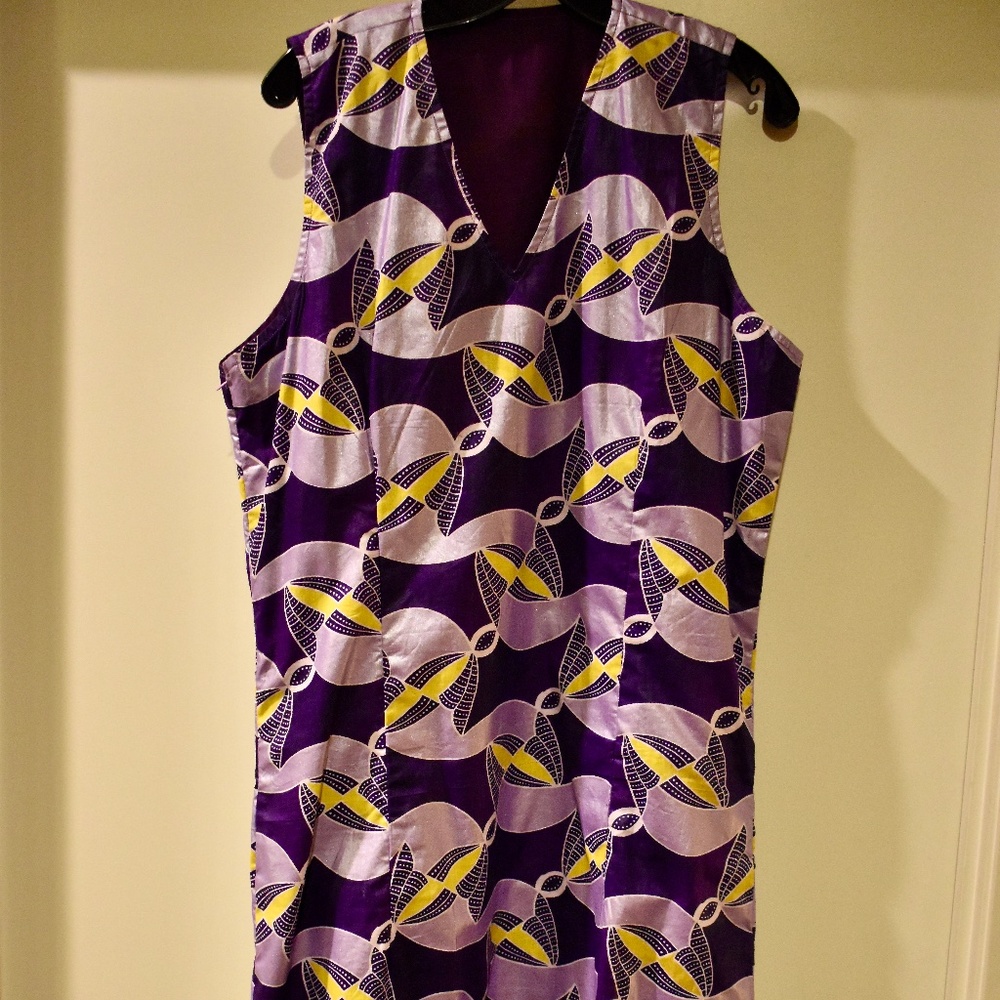 African Print Sleeveless Dress